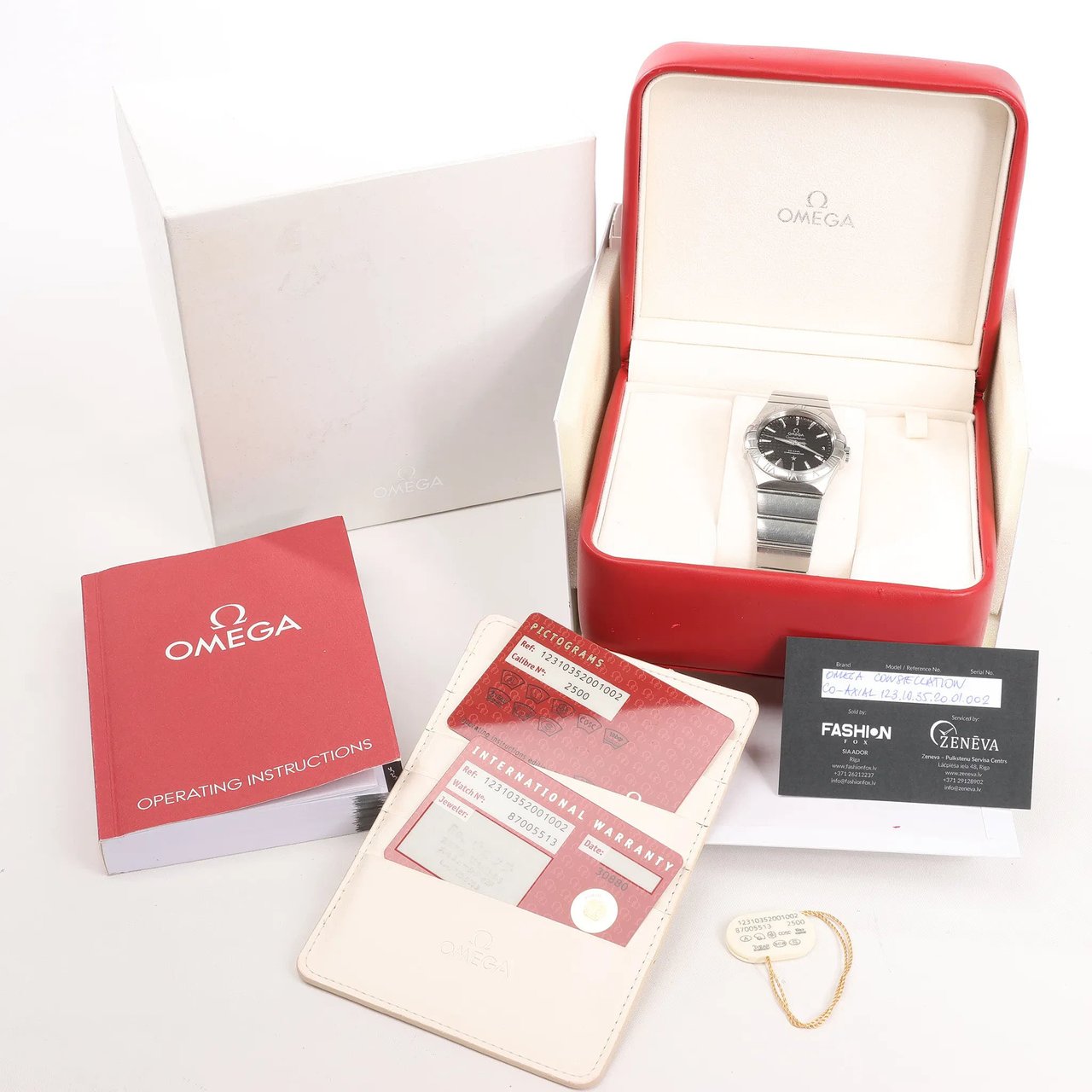 Omega Omega Constellation Co-Axial 123.10.35.20.01.002 87005513 SS SS AT Watch with Black Dial Zwart