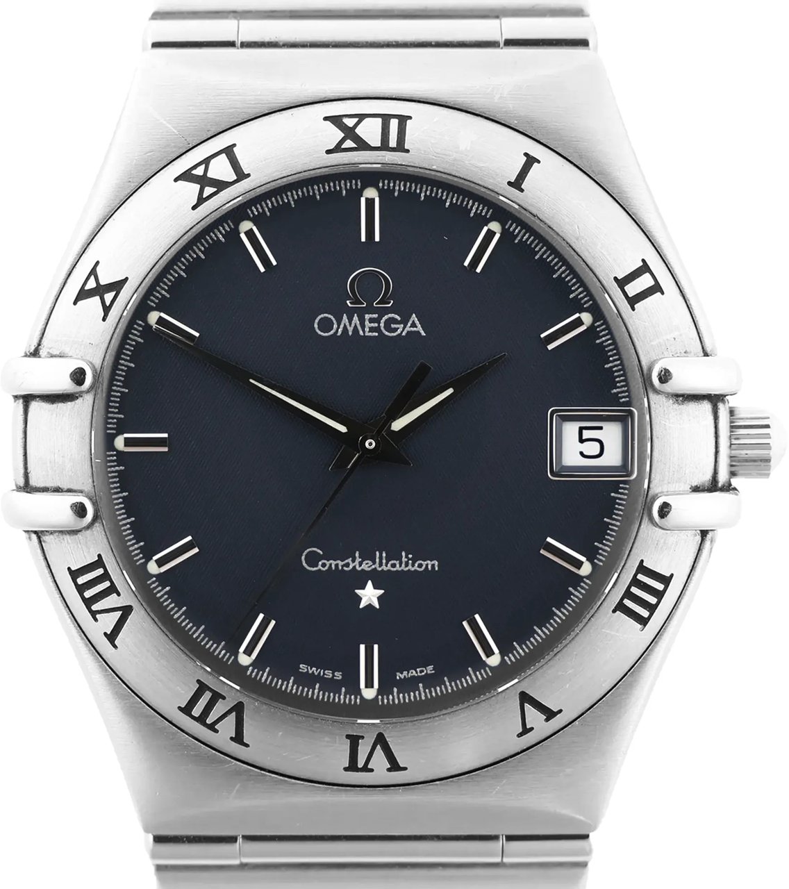 Omega Omega Constellation 1512.40 58341032 SS SS QZ Watch with Gray Dial Grijs