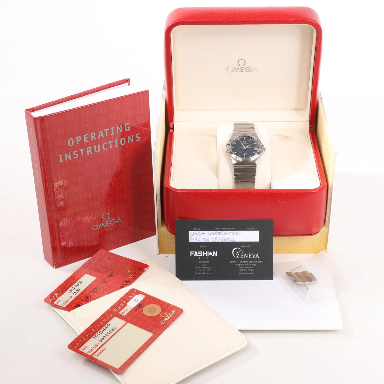 Omega Omega Constellation 1512.40 58341032 SS SS QZ Watch with Gray Dial Grijs