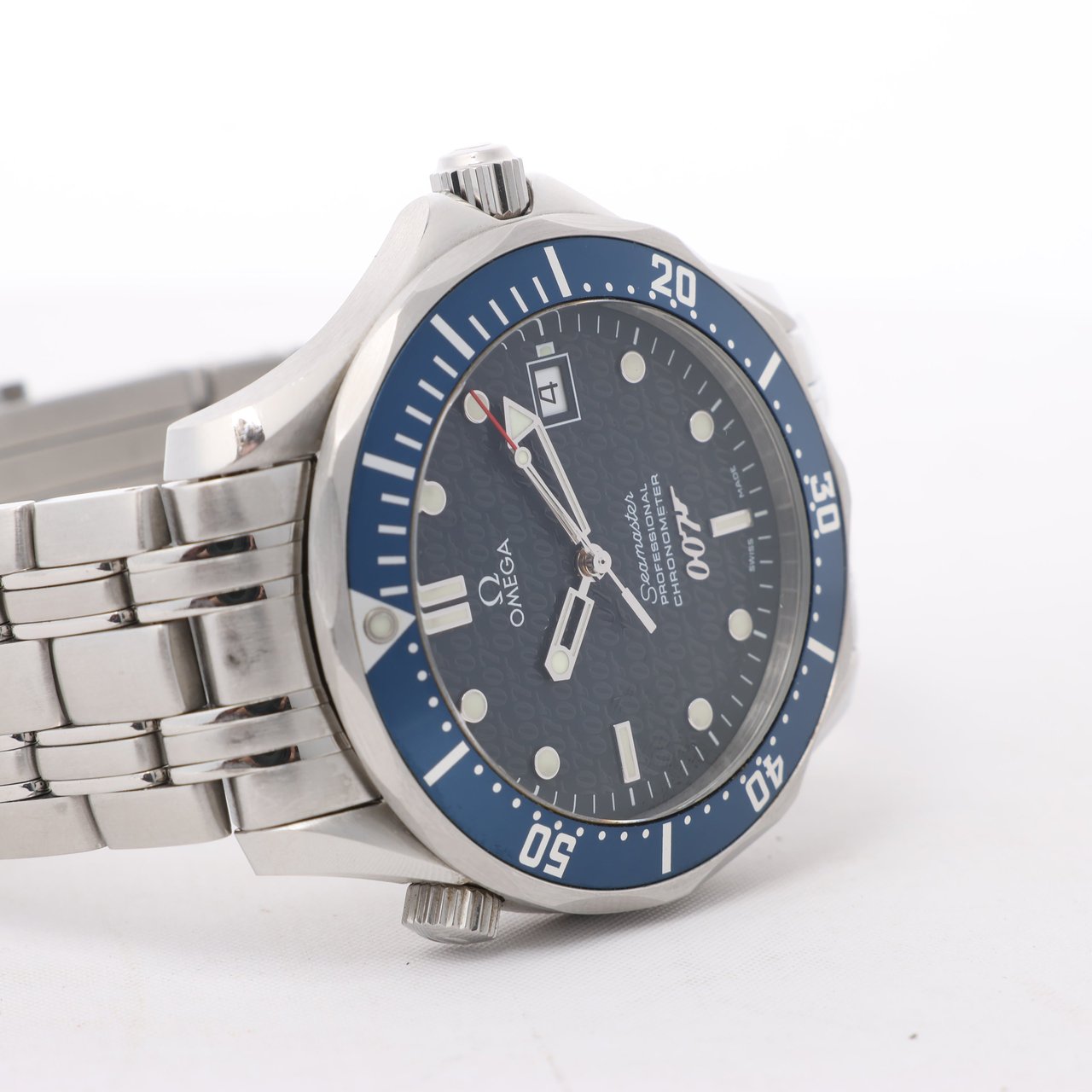 Omega Omega Seamaster 007 James Bond model 2537.80 80429816 03859/10007 SS AT Blue-Face Watch Blauw