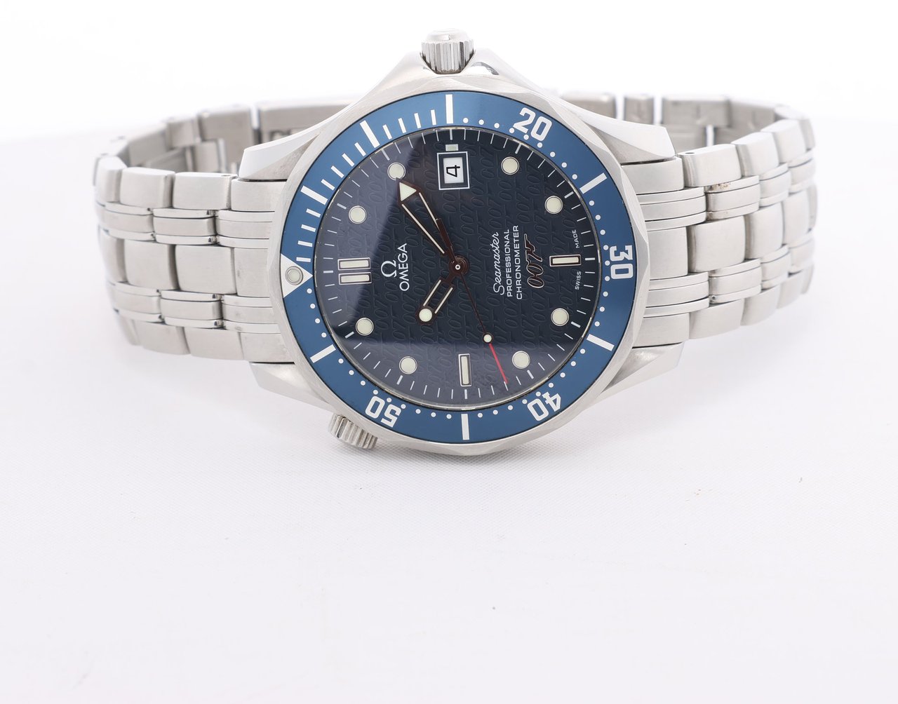 Omega Omega Seamaster 007 James Bond model 2537.80 80429816 03859/10007 SS AT Blue-Face Watch Blauw