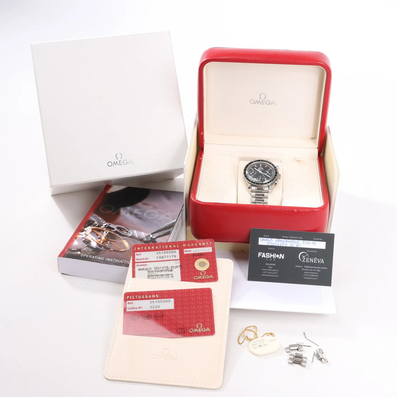 Omega Omega Speedmaster 3510.50 59877179 SS AT Black Dial Watch Zwart