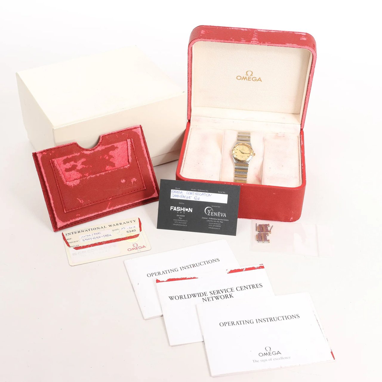 Omega Omega Constellation 1262.10.00 SS YG QZ Watch with Gold Dial Divers