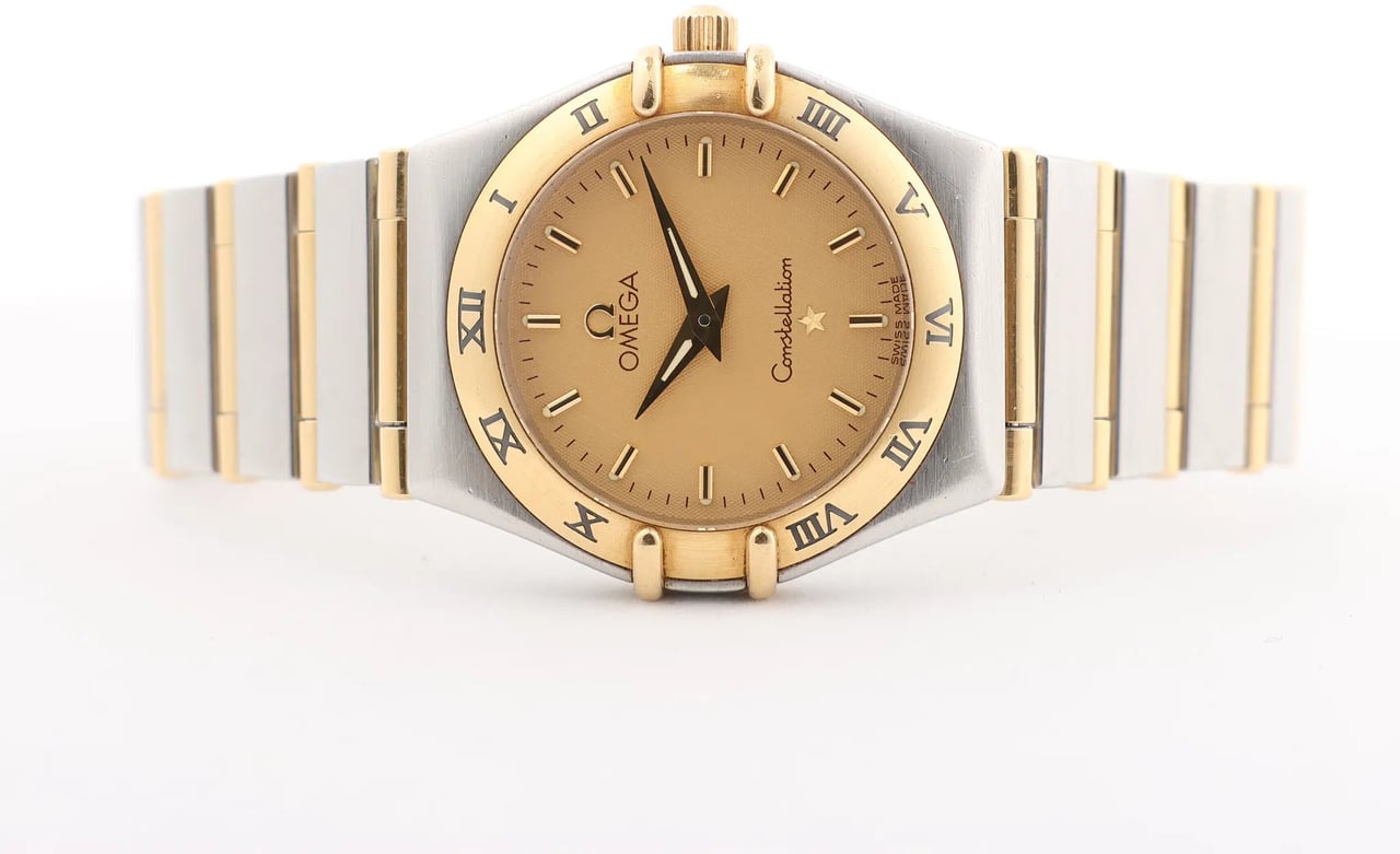Omega Omega Constellation 1262.10.00 SS YG QZ Watch with Gold Dial Divers
