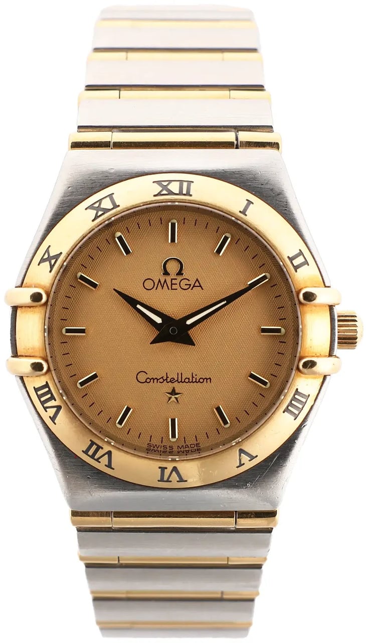 Omega Omega Constellation 1262.10.00 SS YG QZ Watch with Gold Dial Divers