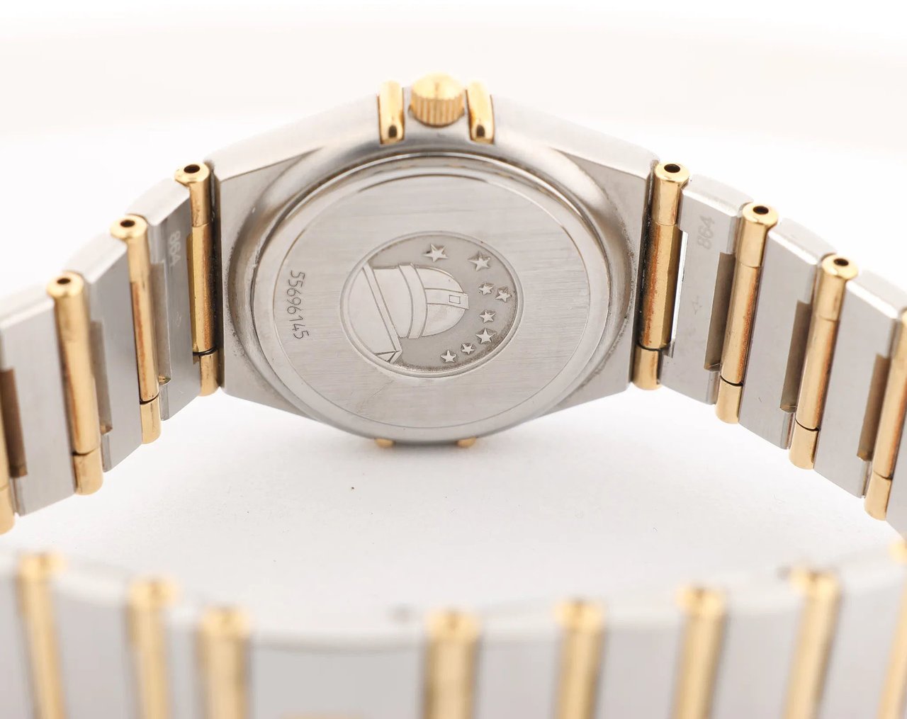 Omega Omega Constellation 1262.10.00 SS YG QZ Watch with Gold Dial Divers