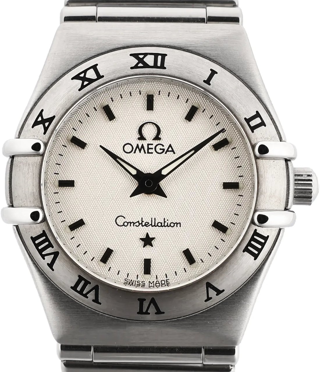 Omega Omega Constellation 1562.30.00 SS QZ Watch with White Dial Divers