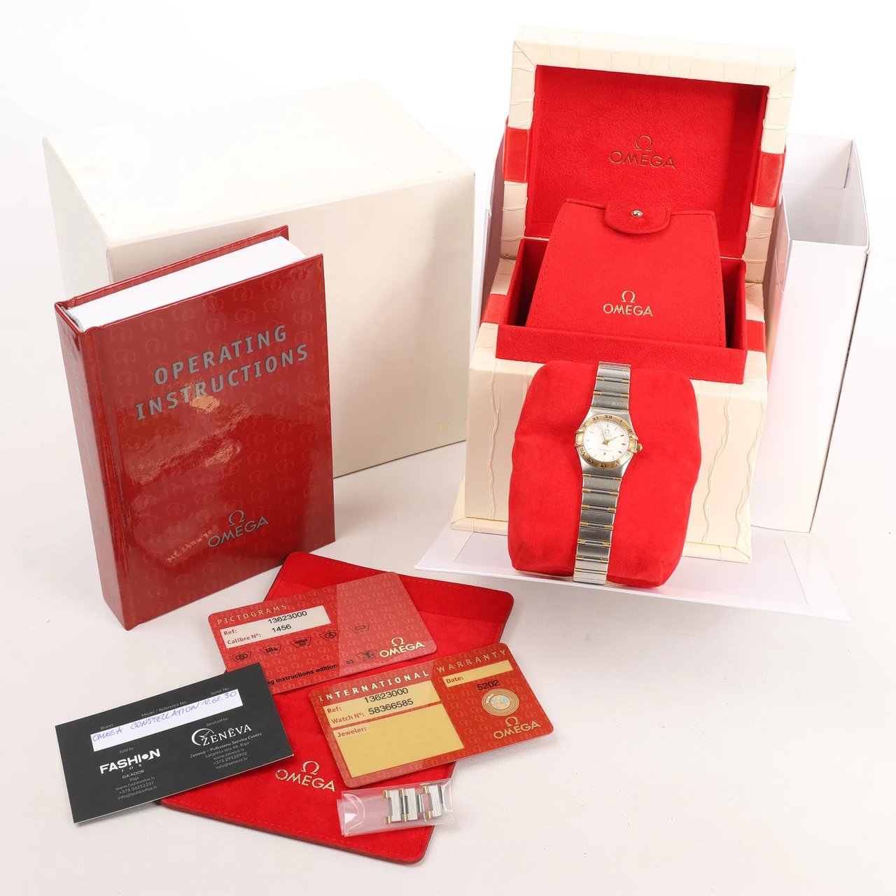 Omega Omega Constellation 1362.30 58366585 SS QZ Watch with Beige Dial Beige