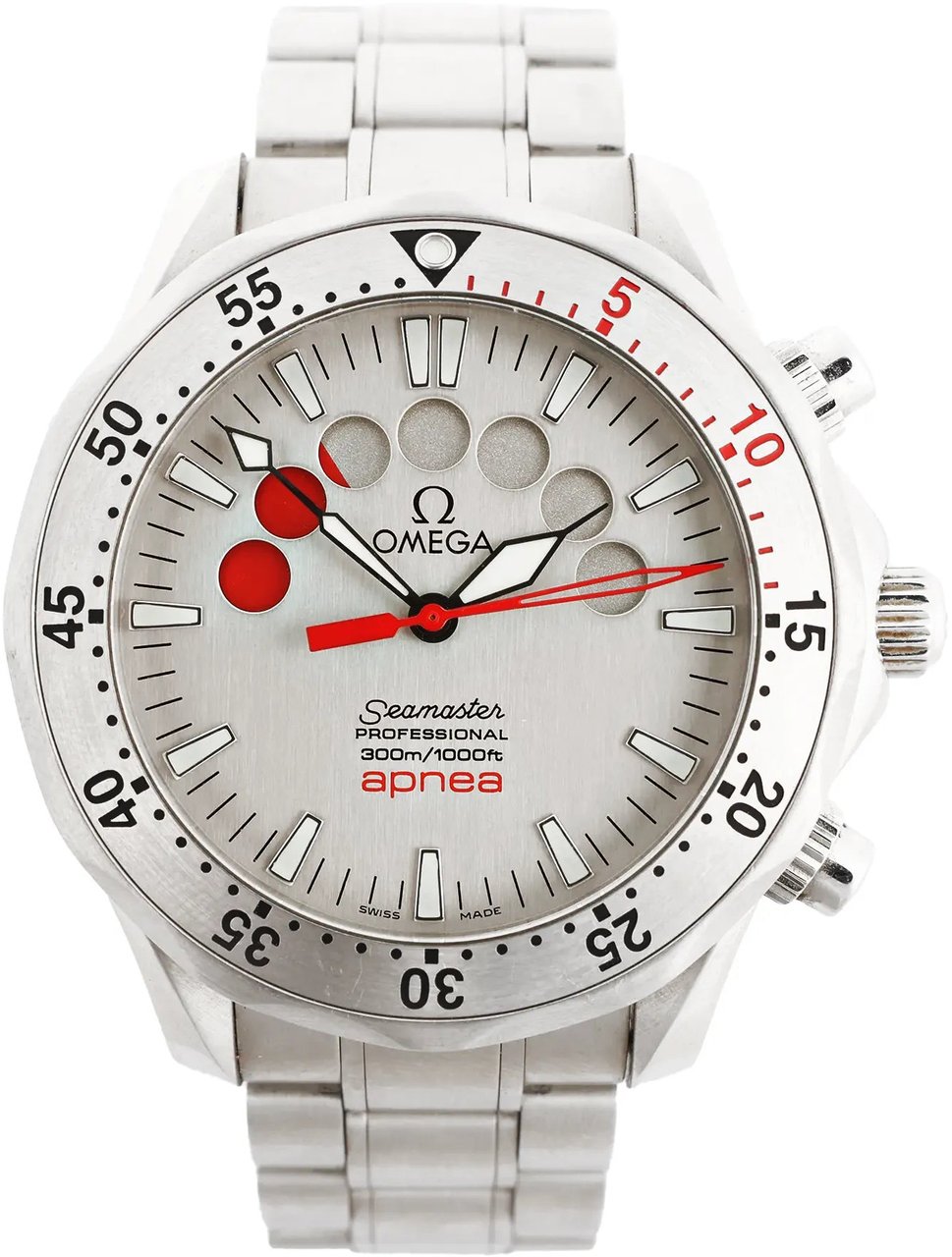 Omega Omega Seamaster Apnea Maillol 2595.30 59701934 SS AT Watch with Silver Dial Zilver