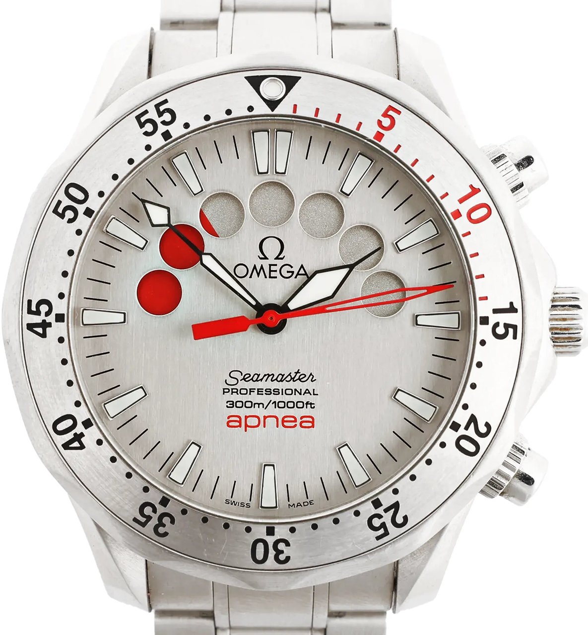 Omega Omega Seamaster Apnea Maillol 2595.30 59701934 SS AT Watch with Silver Dial Zilver