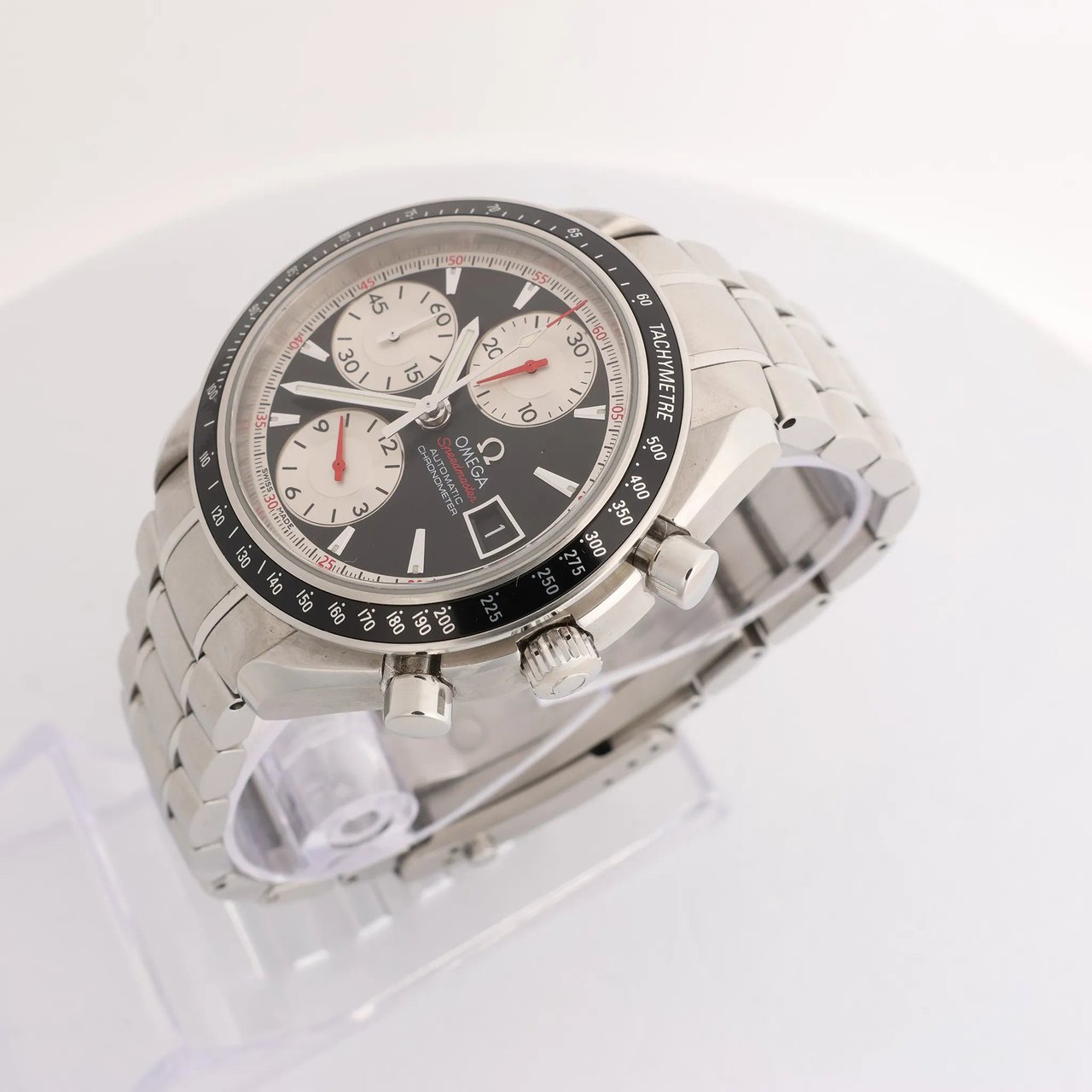 Omega Omega Speedmaster 3210.51 85705936 SS AT Watch with Black Dial Zwart