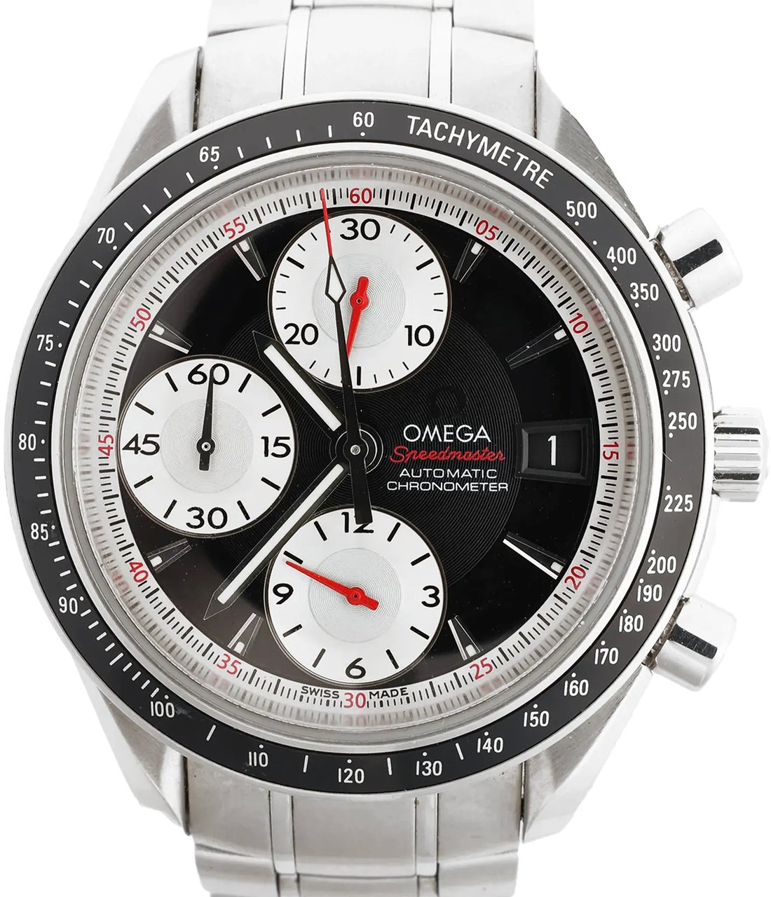Omega Omega Speedmaster 3210.51 85705936 SS AT Watch with Black Dial Zwart