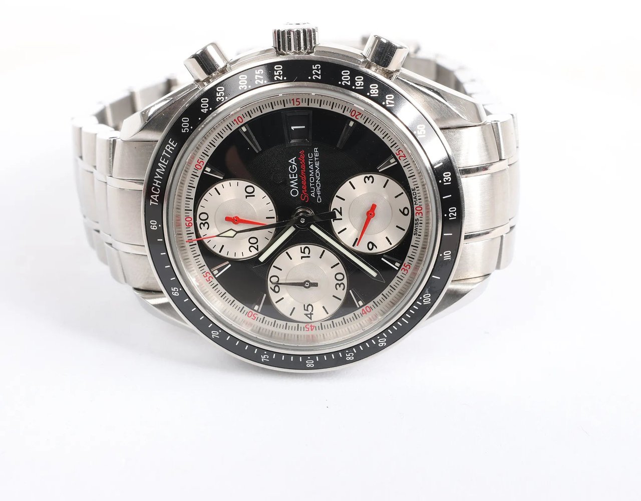Omega Omega Speedmaster 3210.51 85705936 SS AT Watch with Black Dial Zwart