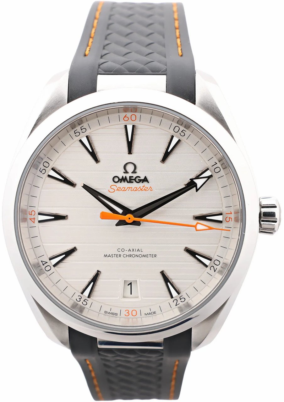 Omega Omega Seamaster Aqua Terra Co-Axial 220.12.41.21.02.002 SS & Rubber AT Silver Dial Watch Zilver