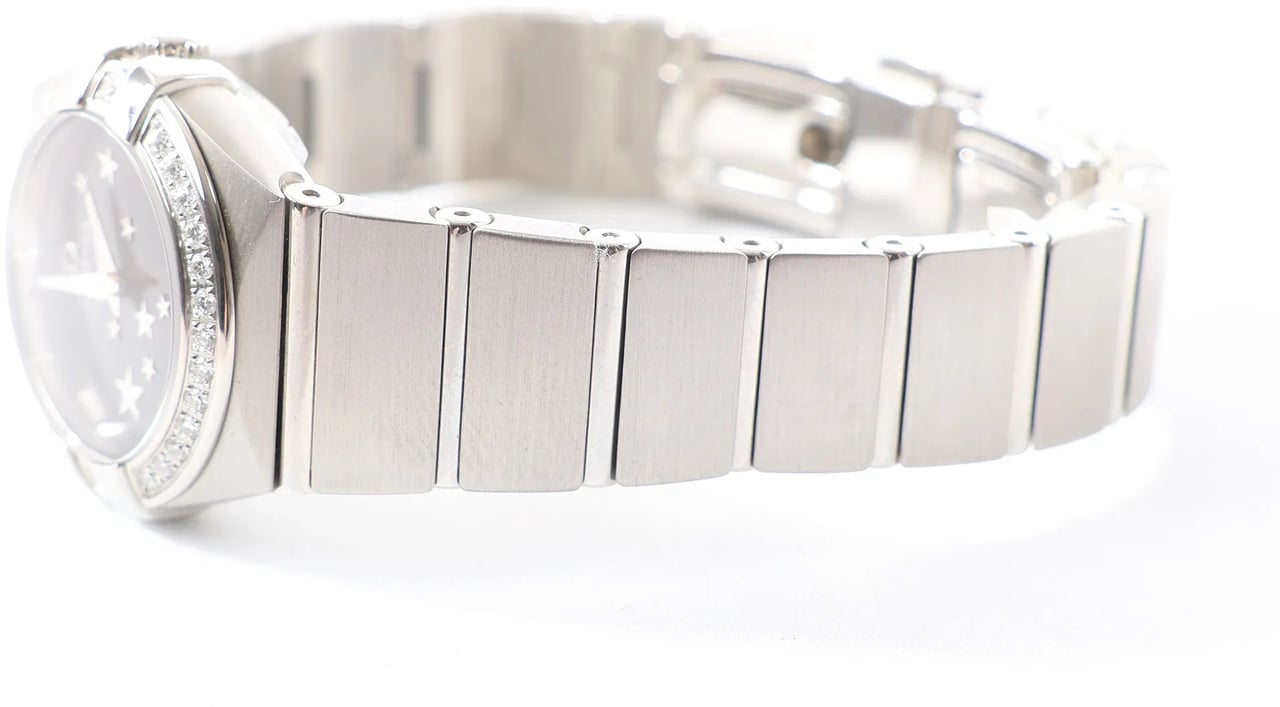 Omega Omega Constellation 123.15.24.60.01.001 92203020 SS QZ Watch with Black Dial Zwart