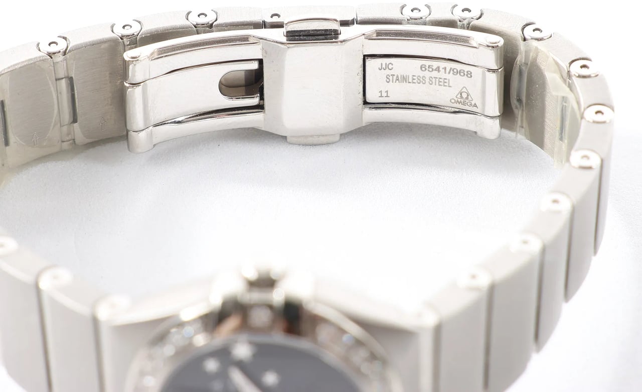 Omega Omega Constellation 123.15.24.60.01.001 92203020 SS QZ Watch with Black Dial Zwart