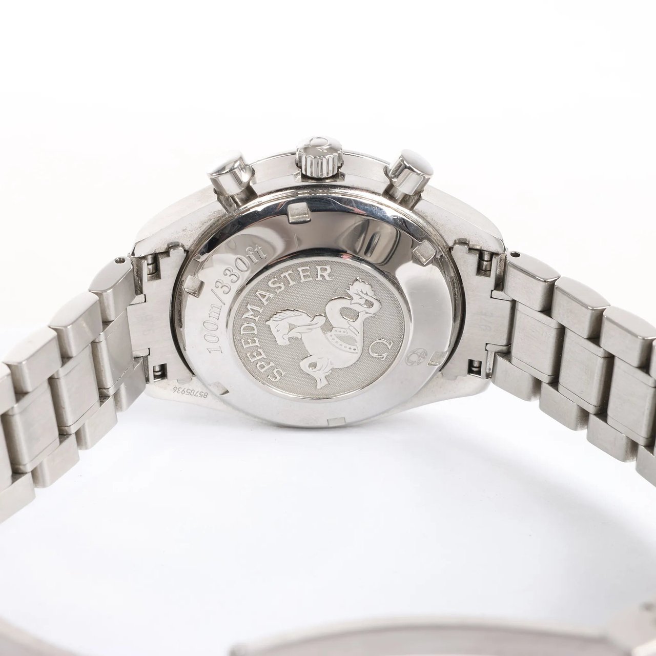 Omega Omega Speedmaster 3210.51 85705936 SS AT Watch with Black Dial Zwart