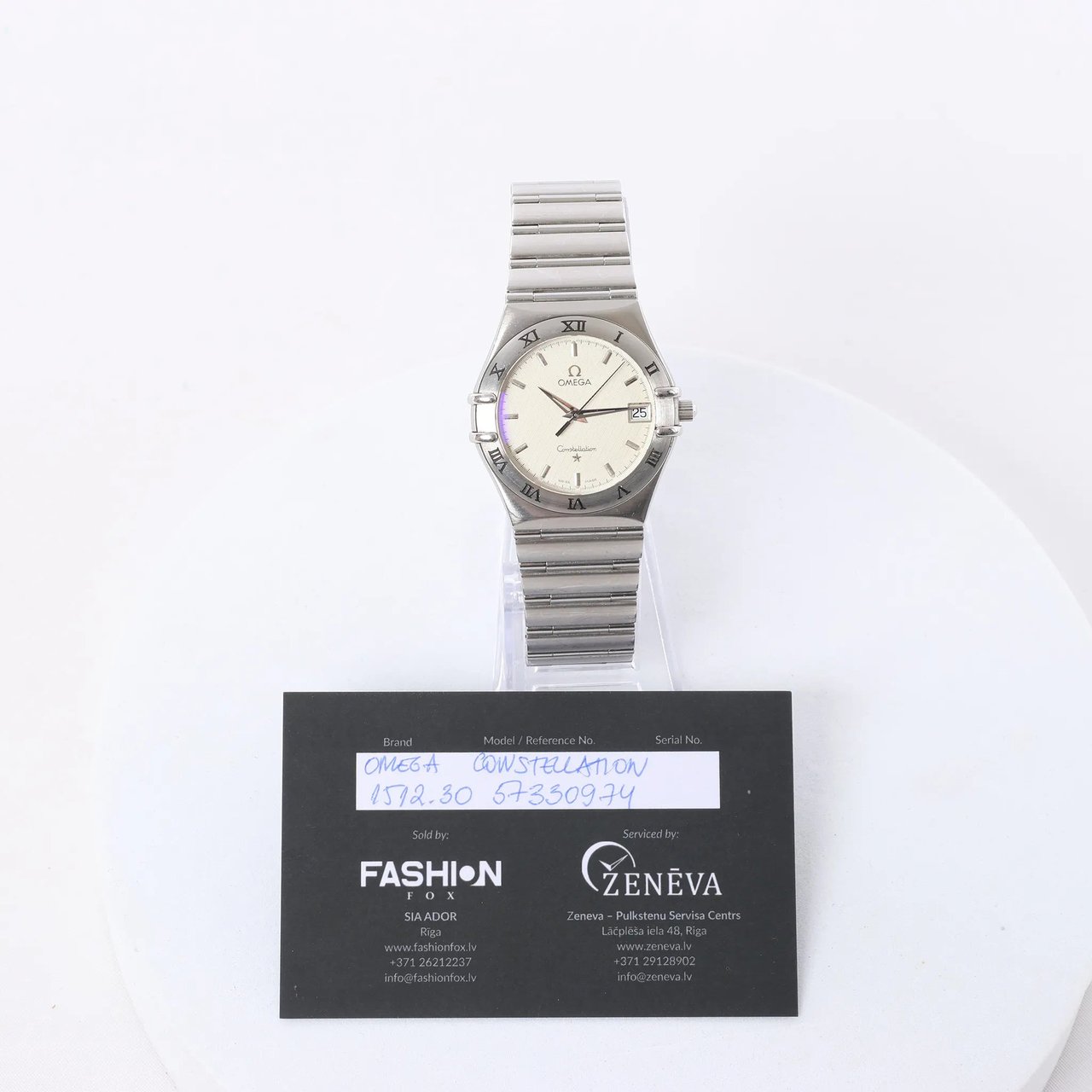 Omega Omega Constellation 1512.30 57330974 SS SS QZ Watch with Beige Dial Beige