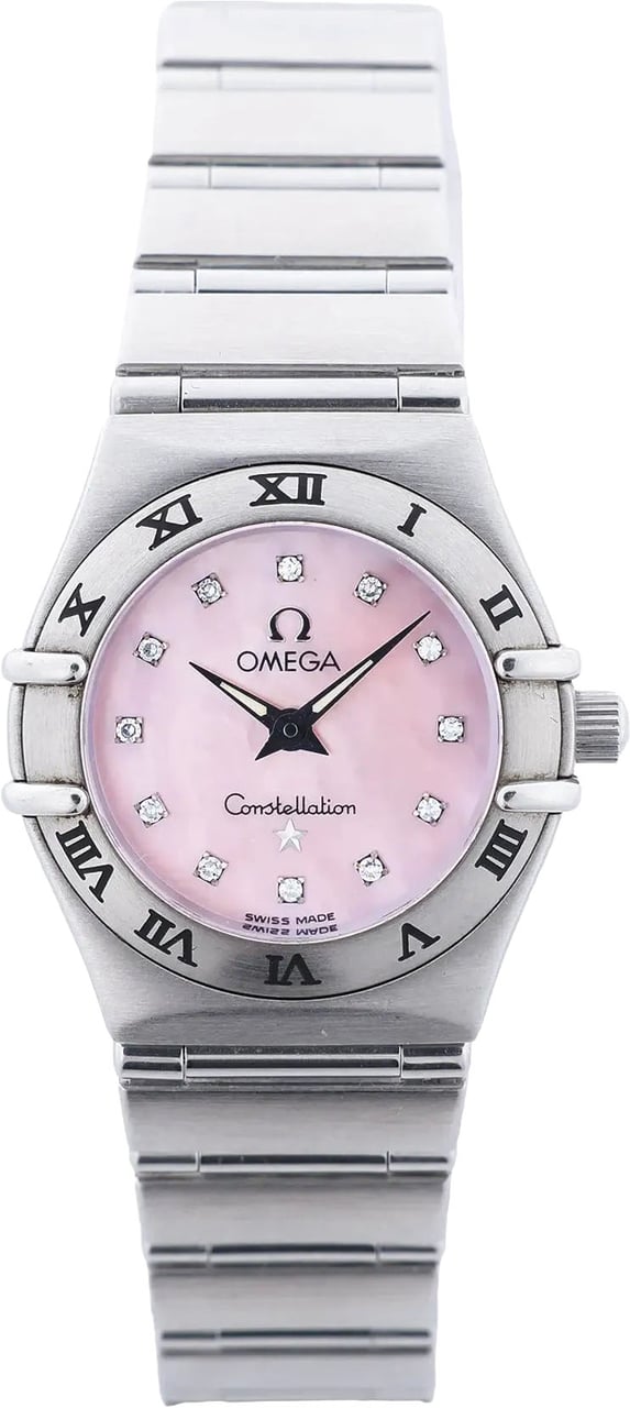 Omega Constellation 1562.65 55930509 SS QZ Watch with Pink MOP Dial Roze