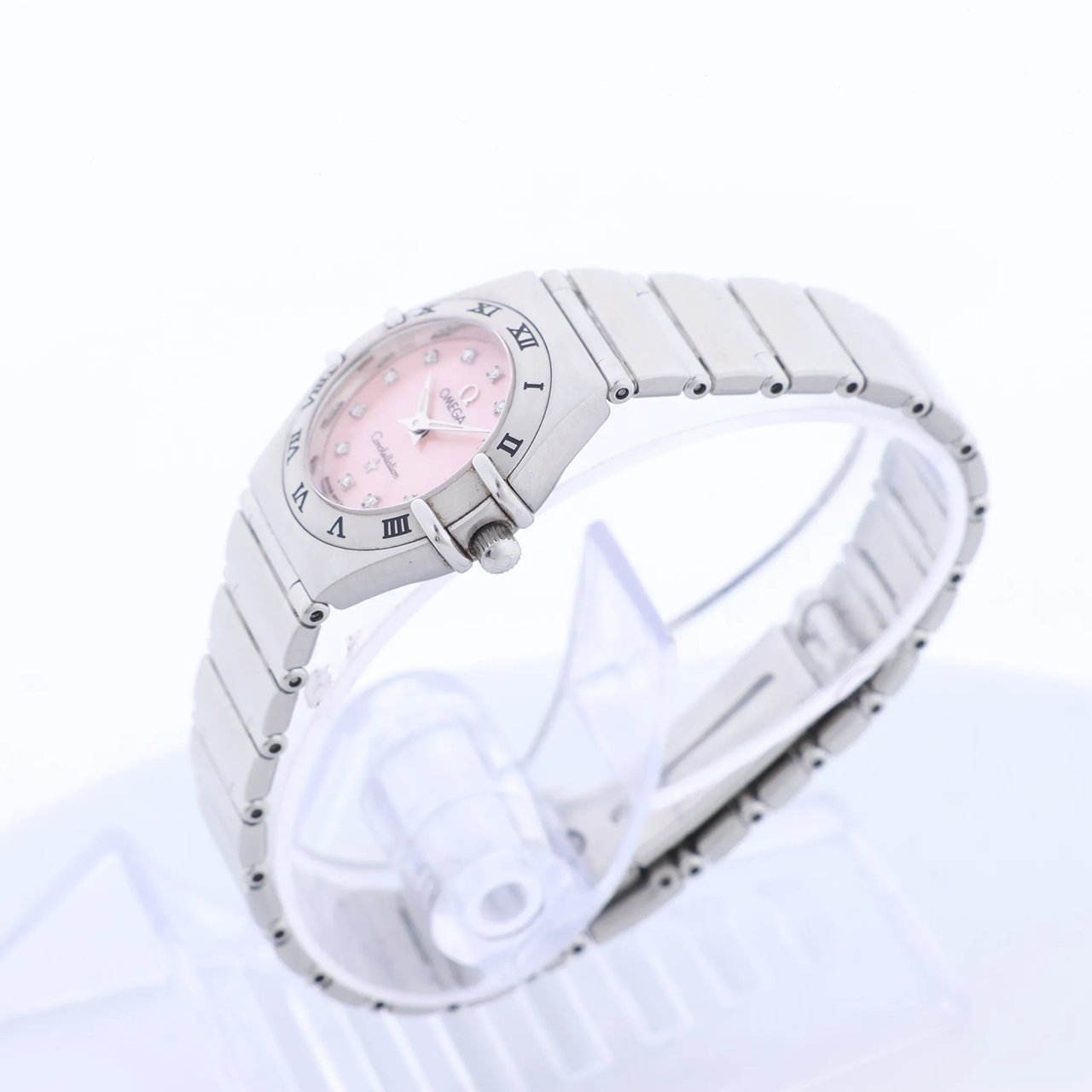 Omega Constellation 1562.65 55930509 SS QZ Watch with Pink MOP Dial Roze