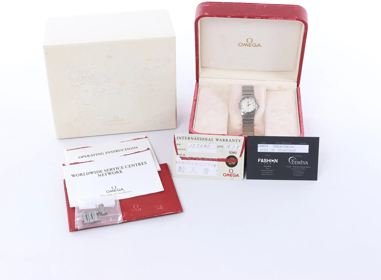 Omega Constellation 1572.30 55945909 SS QZ Watch with Beige Dial Beige
