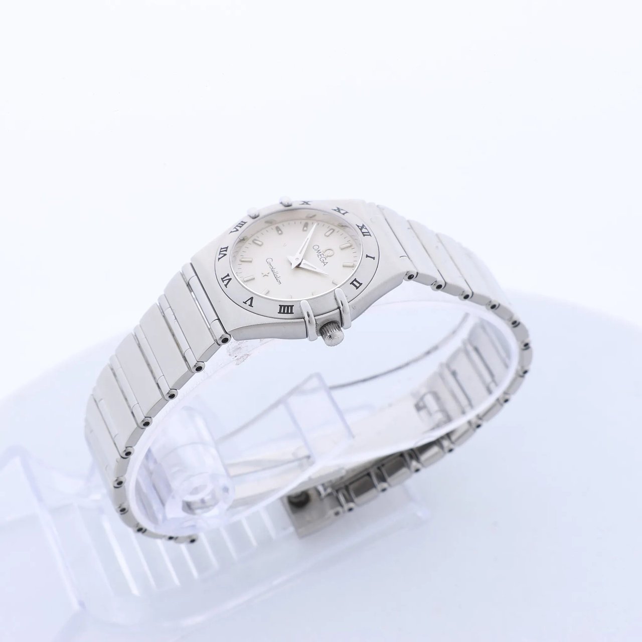 Omega Constellation 1572.30 55945909 SS QZ Watch with Beige Dial Beige