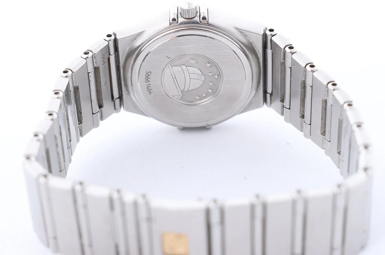 Omega Constellation 1562.40 56661464 SS QZ Watch with Navy Blue Dial Blauw