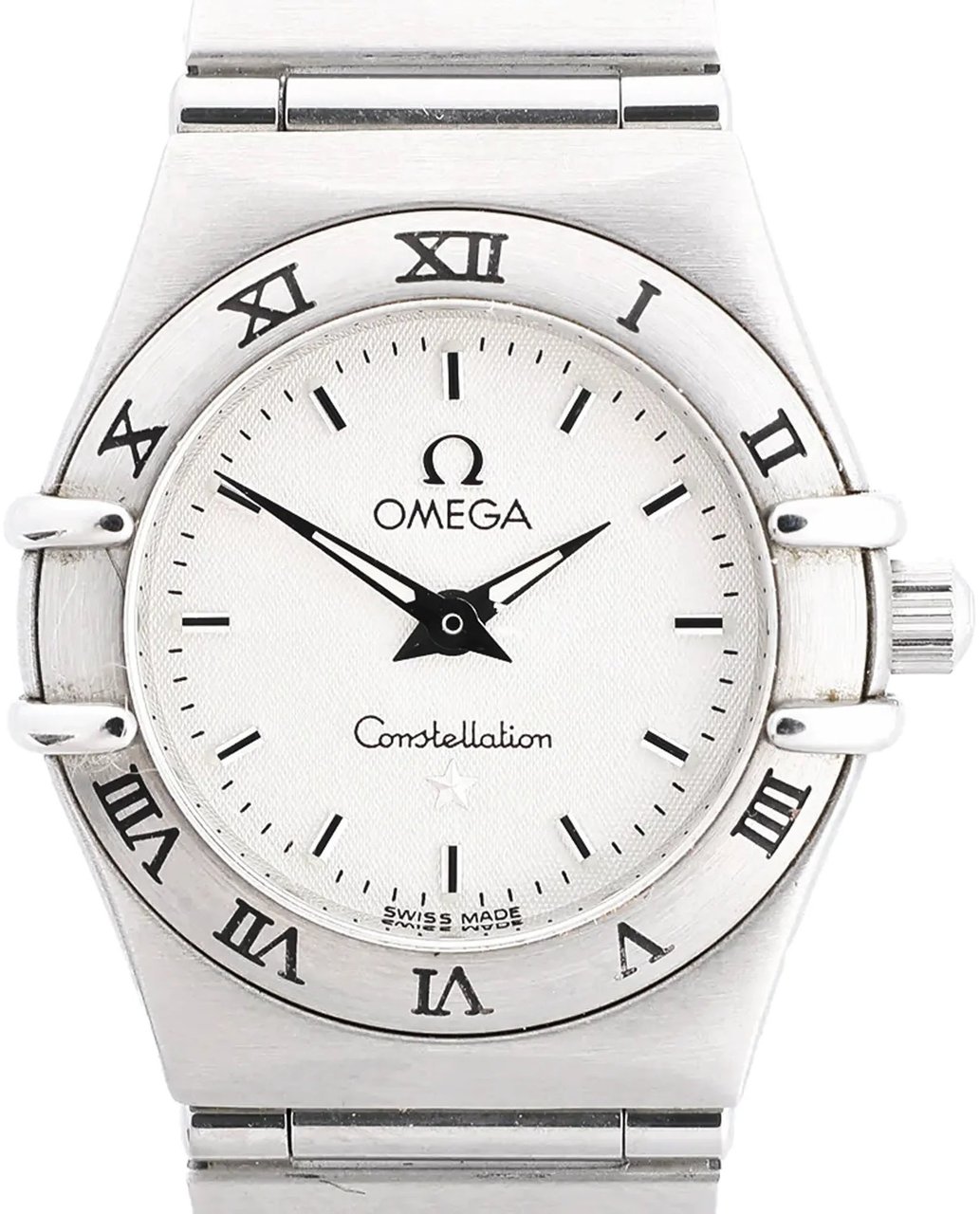 Omega Constellation 1562.3 56987505 6553/865 SS QZ Watch with White Dial Divers
