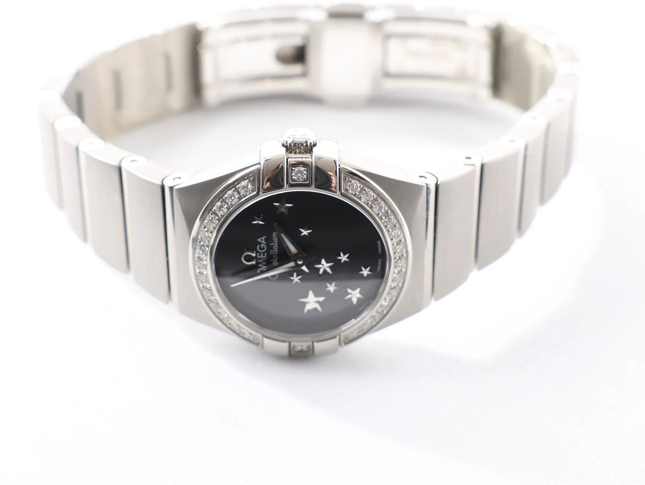 Omega Constellation 123.15.24.60.01.001 92203020 SS QZ Watch with Black Dial Zwart
