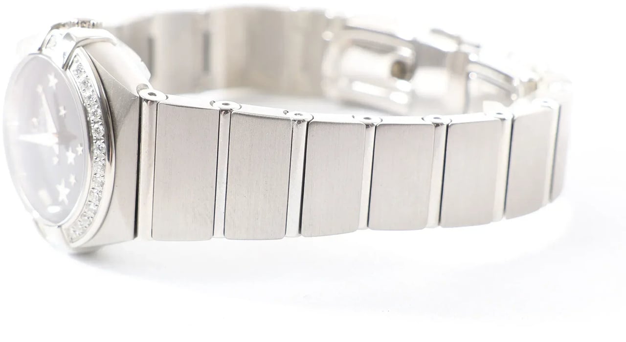 Omega Constellation 123.15.24.60.01.001 92203020 SS QZ Watch with Black Dial Zwart
