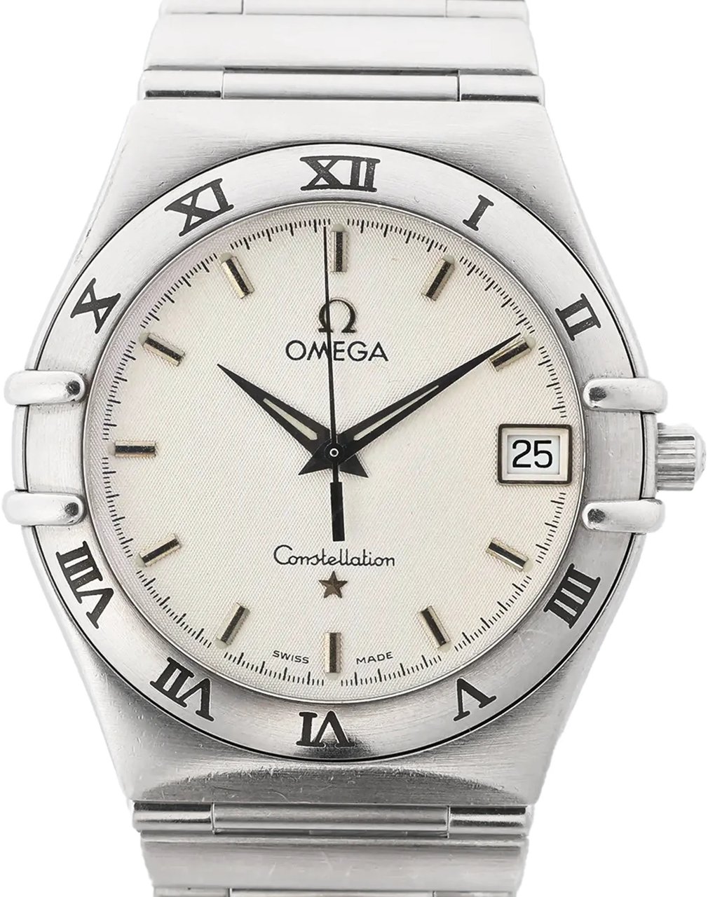 Omega Constellation 1512.30 56246591 SS QZ Watch with Beige Dial Beige