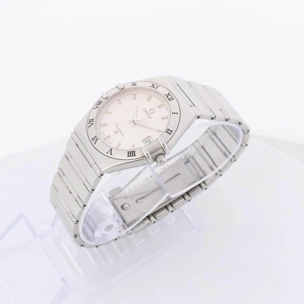 Omega Constellation 1512.30 56246591 SS QZ Watch with Beige Dial Beige