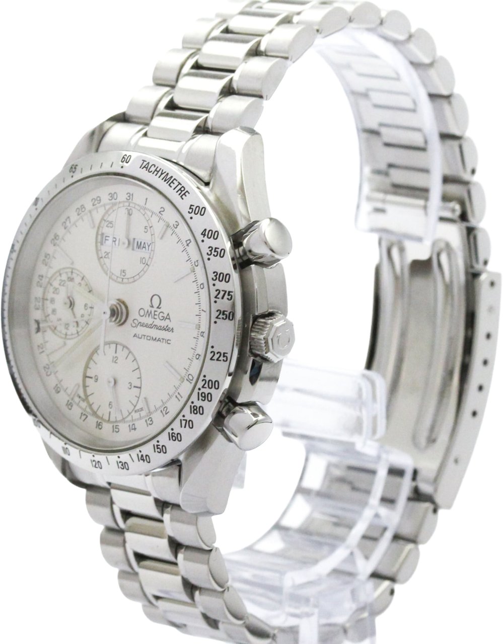 Omega Speedmaster Day-Date Chronograph Automatic Watch Stainless Steel 39 Divers