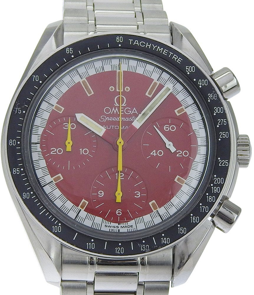Omega Speedmaster Michael Schumacher Chronograph Automatic Watch Stainless Steel 39 Divers