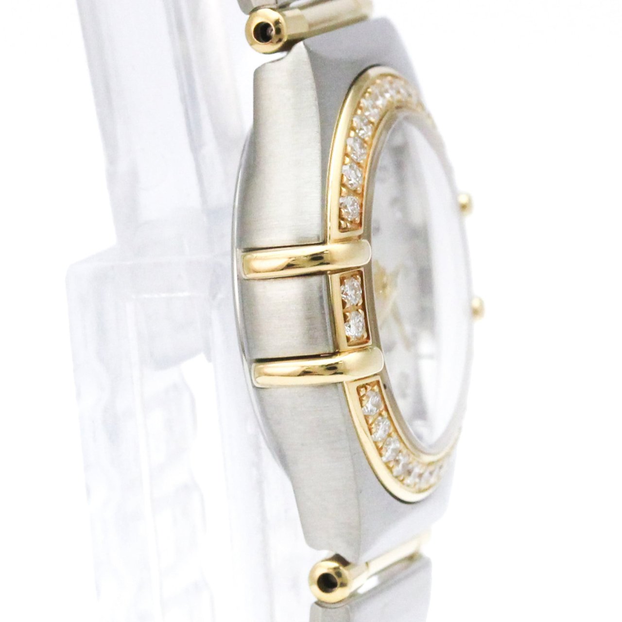 Omega Constellation Quartz Stainless Steel and Yellow Gold with Diamond Bezel and Markers and Mother of Pearl 22 Divers