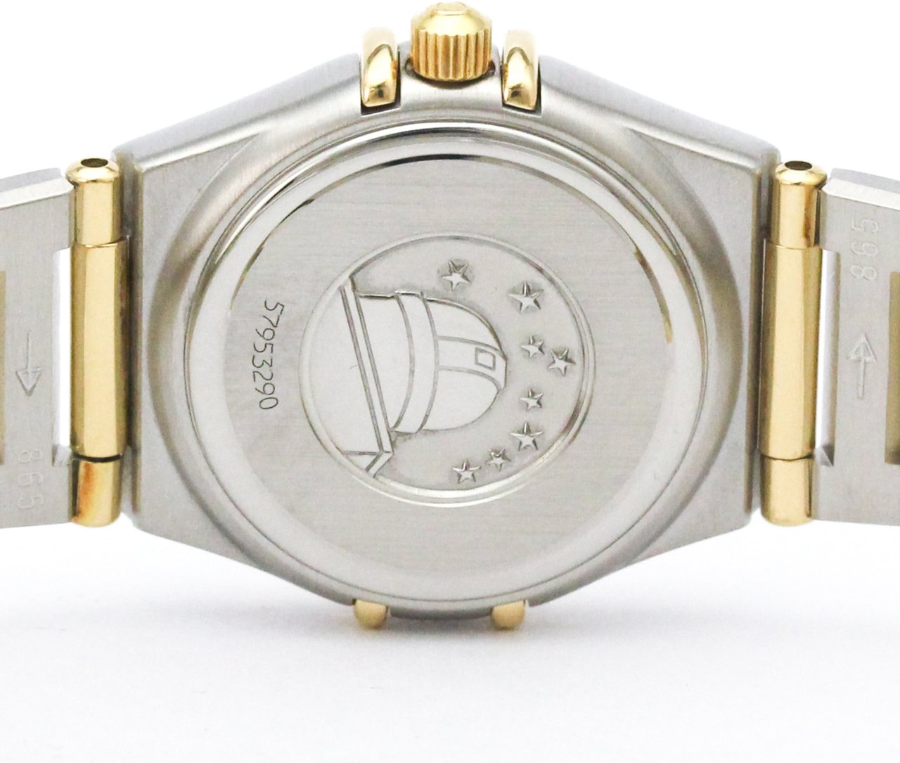 Omega Constellation Quartz Stainless Steel and Yellow Gold with Diamond Bezel and Markers and Mother of Pearl 22 Divers