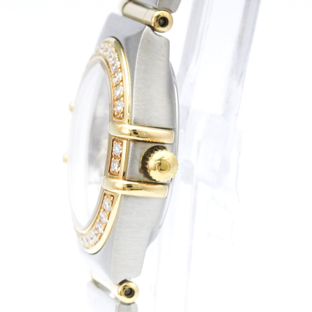 Omega Constellation Quartz Stainless Steel and Yellow Gold with Diamond Bezel and Markers and Mother of Pearl 22 Divers