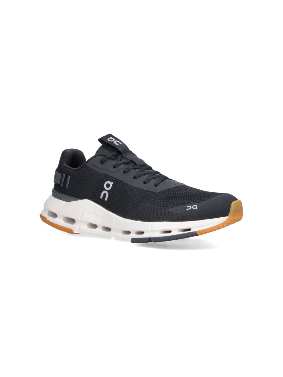 ON Sporty Black Sneakers with Cushioned Sole Zwart