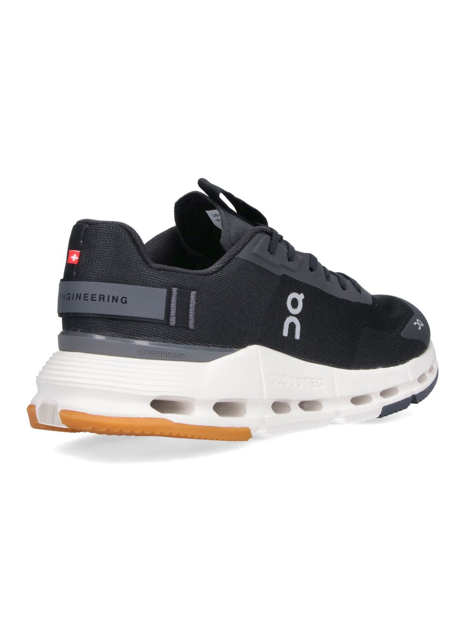 ON Sporty Black Sneakers with Cushioned Sole Zwart