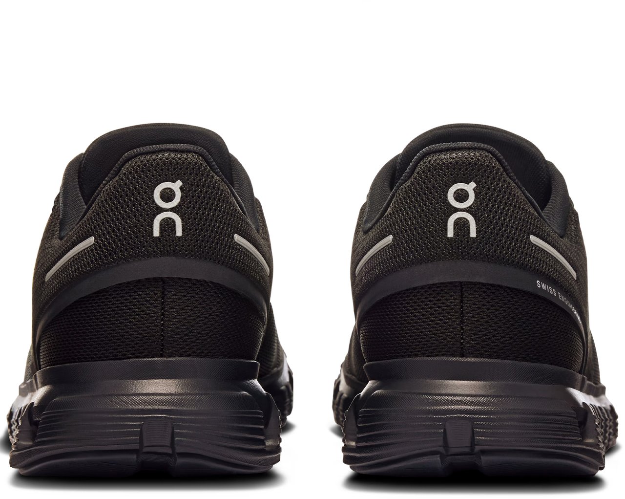 ON Black Cloud 6 Breathable Mesh Running Sneakers Zwart