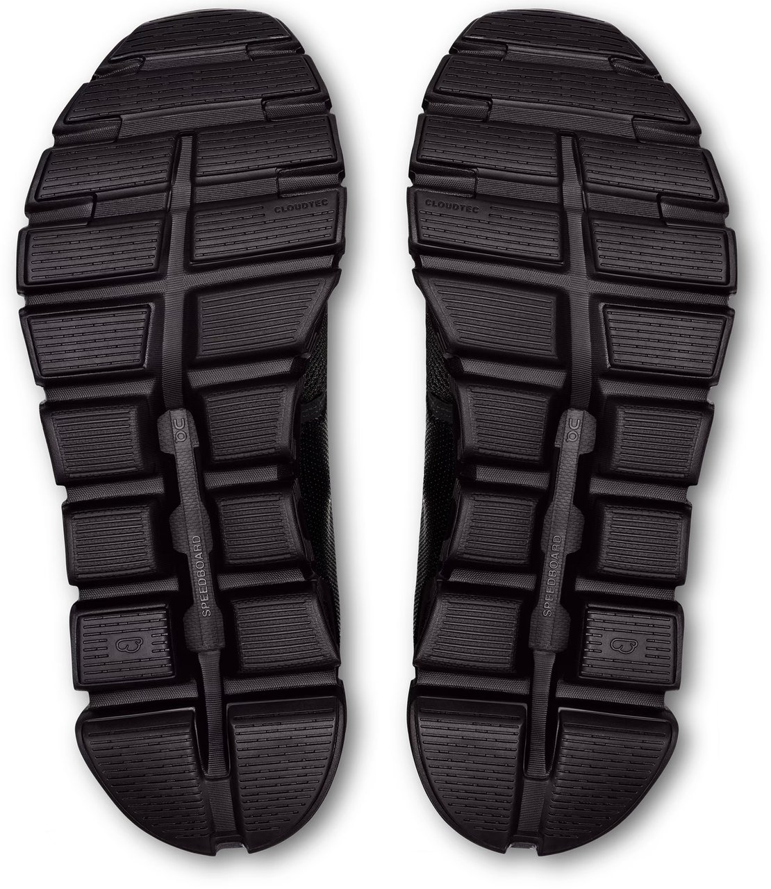 ON Black Cloud 6 Breathable Mesh Running Sneakers Zwart
