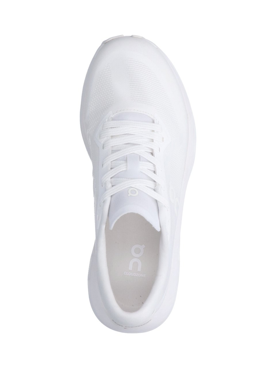 ON White Cloudzone Segmented Sole Fabric Sneakers Wit