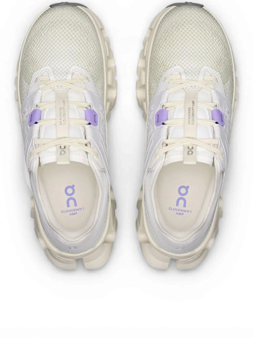 ON Purple Accents Cloudswift Amp Mesh Sneakers Wit