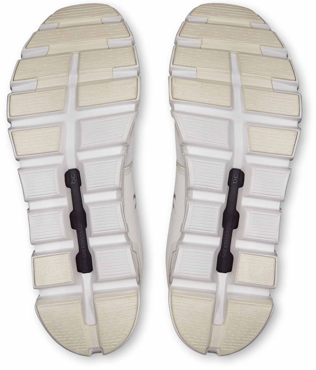 ON White Cloud 6 Breathable Mesh Running Sneakers Wit