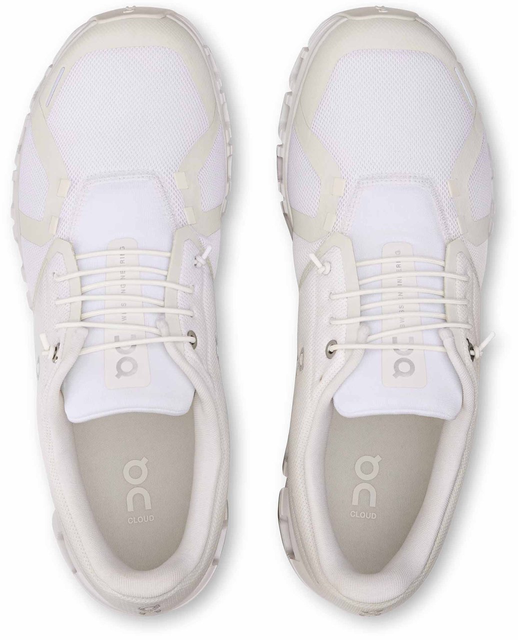 ON White Cloud 6 Breathable Mesh Running Sneakers Wit