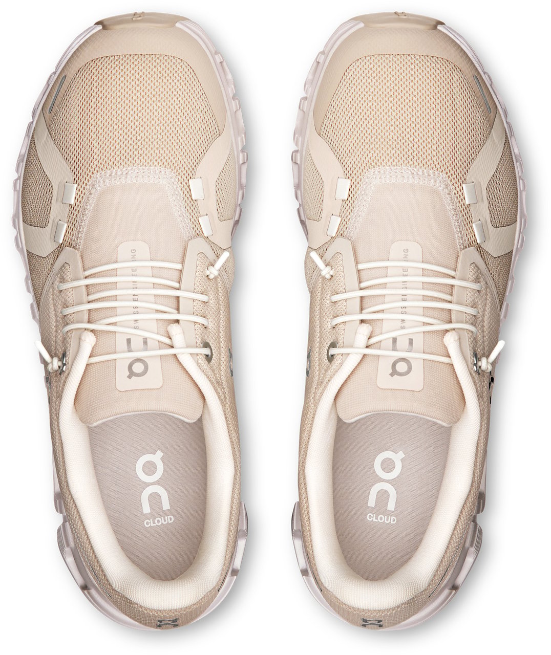 ON Cloud 6 Pearl/White Dna Sneakers Neutraal