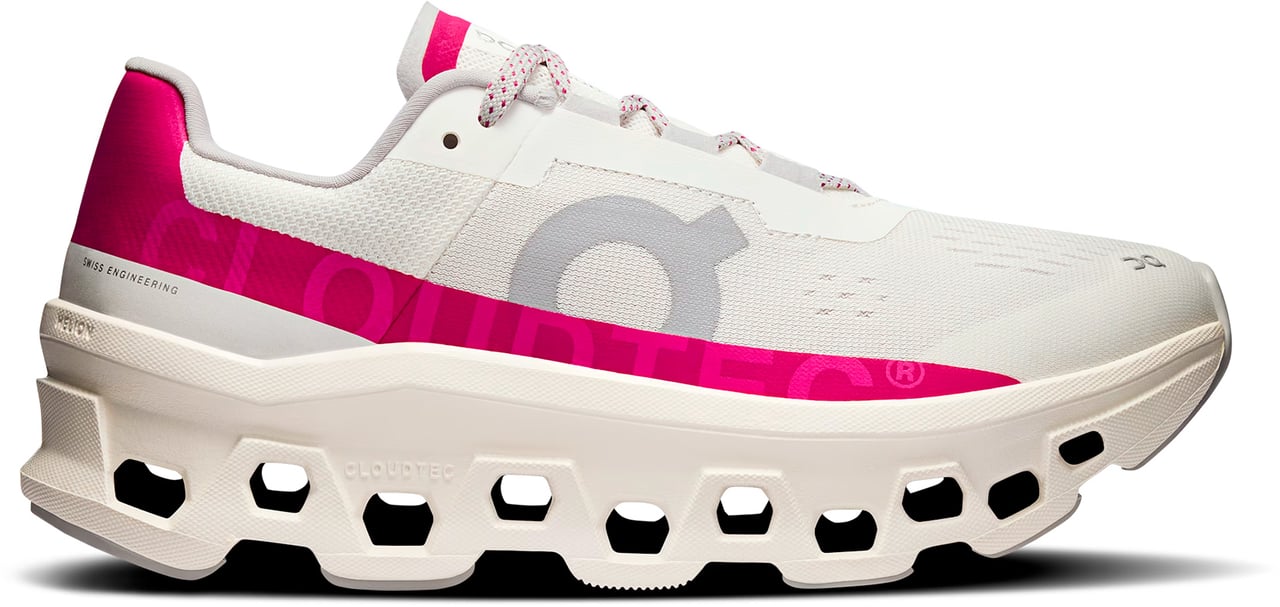 On Running Sneakers Ivory Grenadine Rood