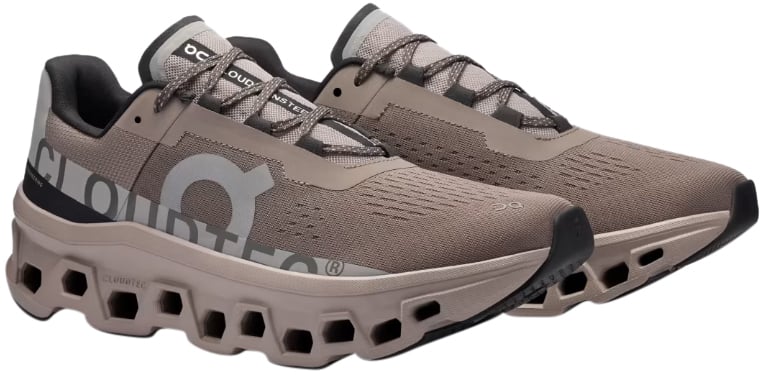 On Running Flat Shoes Cinder Fog Wit