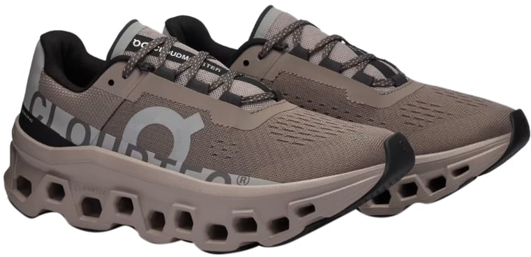 On Running Flat Shoes Cinder Fog Wit