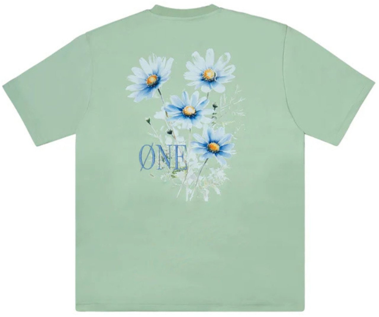 Øne First Movers One First Movers Blue Berry Flower T-shirts Groen Blue Berry Flower Tee Groen